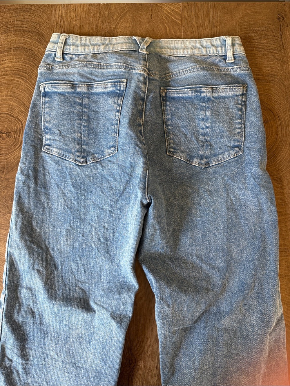 Democracy Light Blue Denim Jeans with Branded Button - Picture 3 of 3